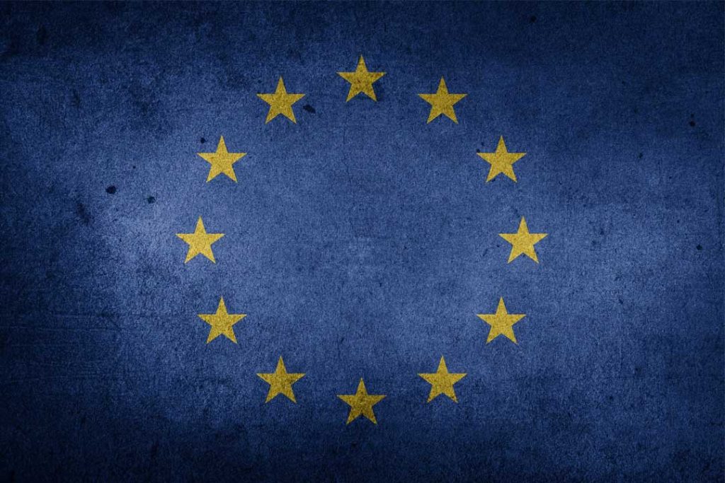 Das Bild zeigt die Flagge der europäischen Union.